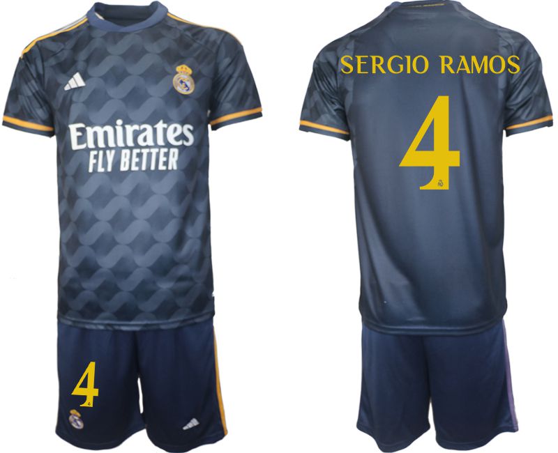 Men 2023-2024 Club Real Madrid away blue #4 Soccer Jersey->->Soccer Club Jersey